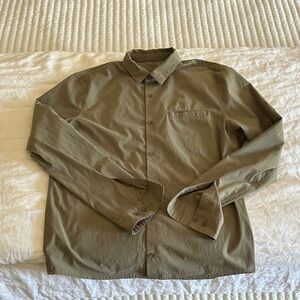 Men's Olive Green Casual button Down